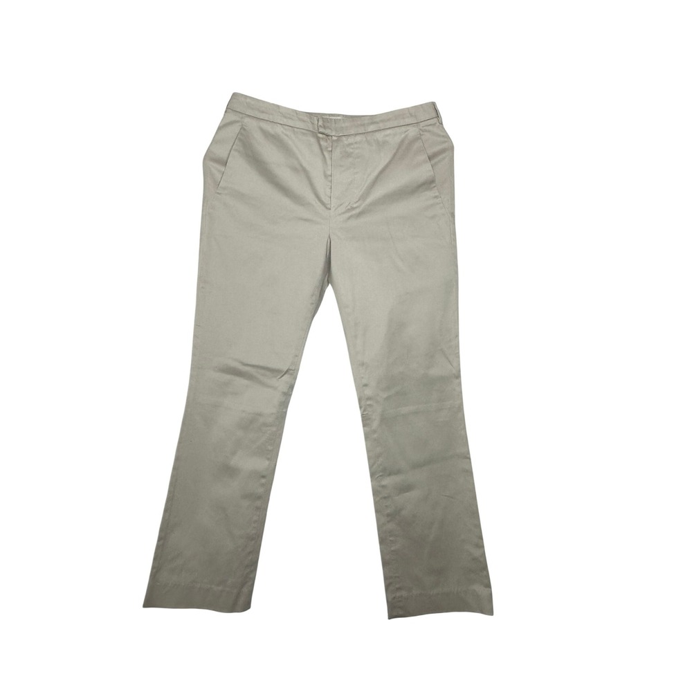 S Max Mara Beige Cotton Blend Stretch Trousers Pants Size 6 US 8 GB 40 IT